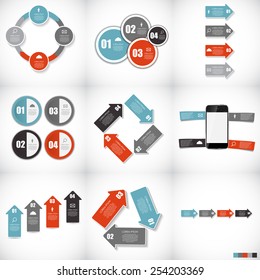 Collection of Infographic Templates for Business Vector Illustration EPS10