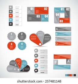 Collection of Infographic Templates for Business Vector Illustration