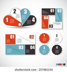 Collection of Infographic Templates for Business Vector Illustration