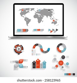 Collection of Infographic Templates for Business Vector Illustration