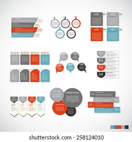 Collection of Infographic Templates for Business Vector Illustration