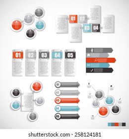 Collection of Infographic Templates for Business Vector Illustration