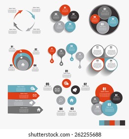 Collection of Infographic Templates for Business Vector Illustration