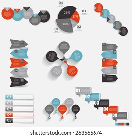 Collection of Infographic Templates for Business Vector Illustration