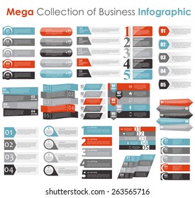 Collection of Infographic Templates for Business Vector Illustration