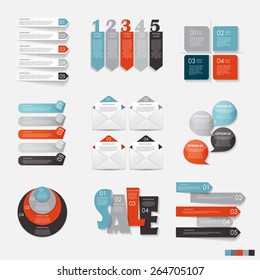 Collection of Infographic Templates for Business Vector Illustration