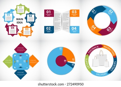 Collection of Infographic Templates for Business Vector Illustration EPS10