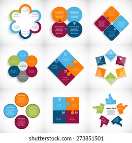 Collection of Infographic Templates for Business Vector Illustration EPS10