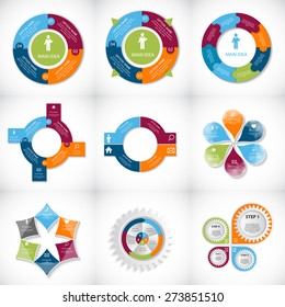 Collection of Infographic Templates for Business Vector Illustration EPS10