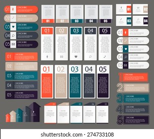Collection of Infographic Templates for Business Vector Illustration EPS10
