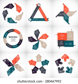 Collection of Infographic Templates for Business Vector Illustration EPS10