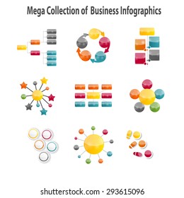 Collection of Infographic Templates for Business Vector Illustration