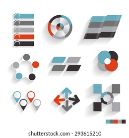 Collection of Infographic Templates for Business Vector Illustration