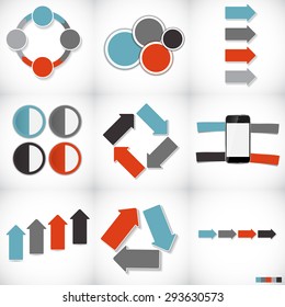 Collection of Infographic Templates for Business Vector Illustration EPS10