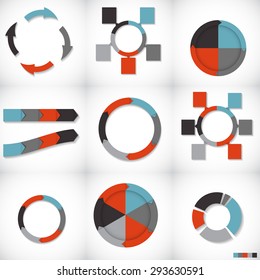 Collection of Infographic Templates for Business Vector Illustration EPS10