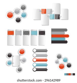 Collection of Infographic Templates for Business Vector Illustration