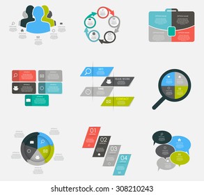 Collection of Infographic Templates for Business Vector Illustration