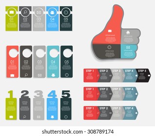 Collection of Infographic Templates for Business Vector Illustration