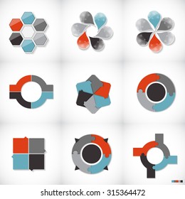 Collection of Infographic Templates for Business Vector Illustration