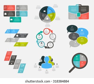Collection of Infographic Templates for Business Vector Illustration