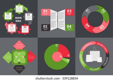 Collection of Infographic Templates for Business Vector Illustration EPS10