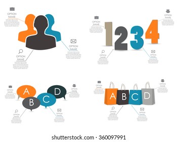 Collection of Infographic Templates for Business Vector Illustration