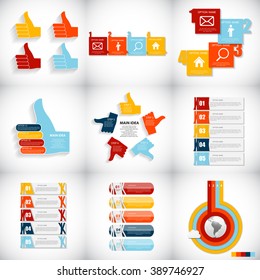 Collection of Infographic Templates for Business Vector Illustration