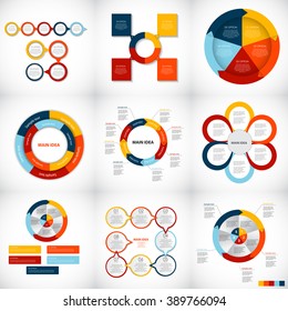 Collection of Infographic Templates for Business Vector Illustration