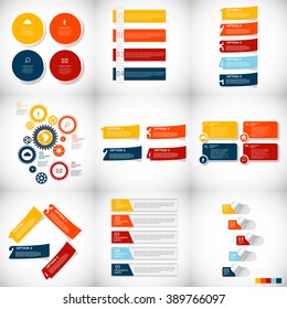 Collection of Infographic Templates for Business Vector Illustration