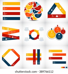 Collection of Infographic Templates for Business Vector Illustration