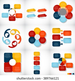 Collection of Infographic Templates for Business Vector Illustration