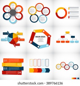 Collection of Infographic Templates for Business Vector Illustration