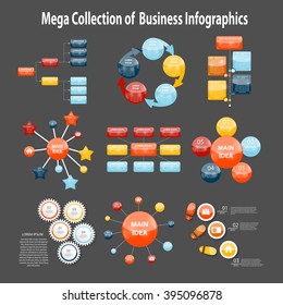 Collection of Infographic Templates for Business Vector Illustration