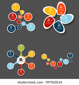 Collection of Infographic Templates for Business Vector Illustration