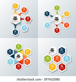 Collection of Infographic Templates for Business Vector Illustration
