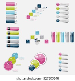 Collection of Infographic Templates for Business Vector Illustration