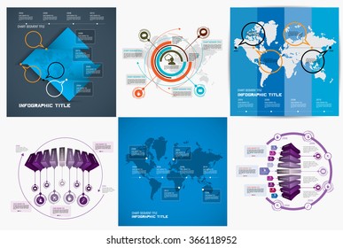 Collection of infographic vector design templates