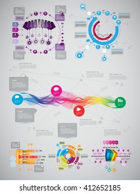 Collection of infographic vector design templates