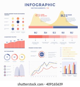 Collection infographic vector elements. Use in website, flyer, corporate report, presentation, advertising, marketing etc.
