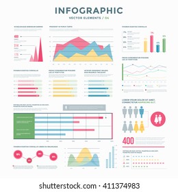 Collection infographic vector elements. Use in website, flyer, corporate report, presentation, advertising, marketing etc.