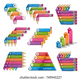 Collection Infographics for business presentations or information banner.