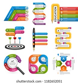 Collection infographics. Design elements. Infographics for business presentations or information banner.