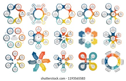 Collection infographics. Design elements. Infographics for business presentations or information banner. 
