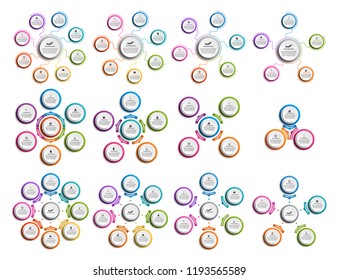 Collection infographics. Design elements. Infographics for business presentations or information banner. 