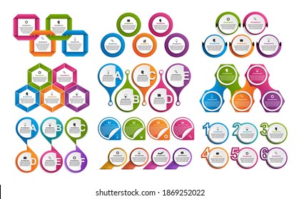 Collection infographics. Design elements. Infographics for business presentations or information banner. 