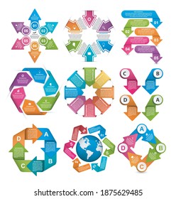 Collection infographics. Design elements. Infographics for business presentations or information banner. 