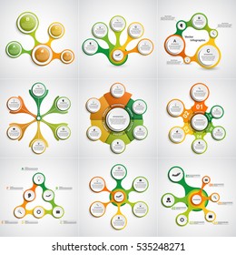 Collection infographics. Design elements. Infographics for business presentations or information banner.