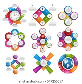 Collection infographics. Design elements. Infographics for business presentations or information banner. 