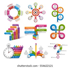 Collection infographics. Design elements. Infographics for business presentations or information banner