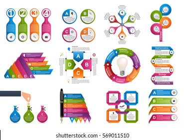 Collection infographics. Design elements. Infographics for business presentations or information banner.